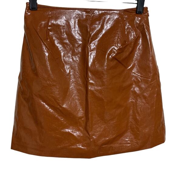 NWT Cotton on Vegan Leather Mini Skirt Womens Size 2XS - Picture 2 of 8